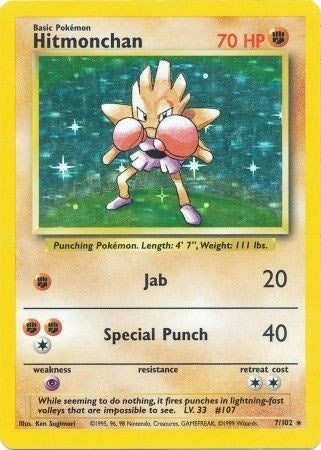 Image for Hitmonchan (007/102) [Base Set] - Pokemon