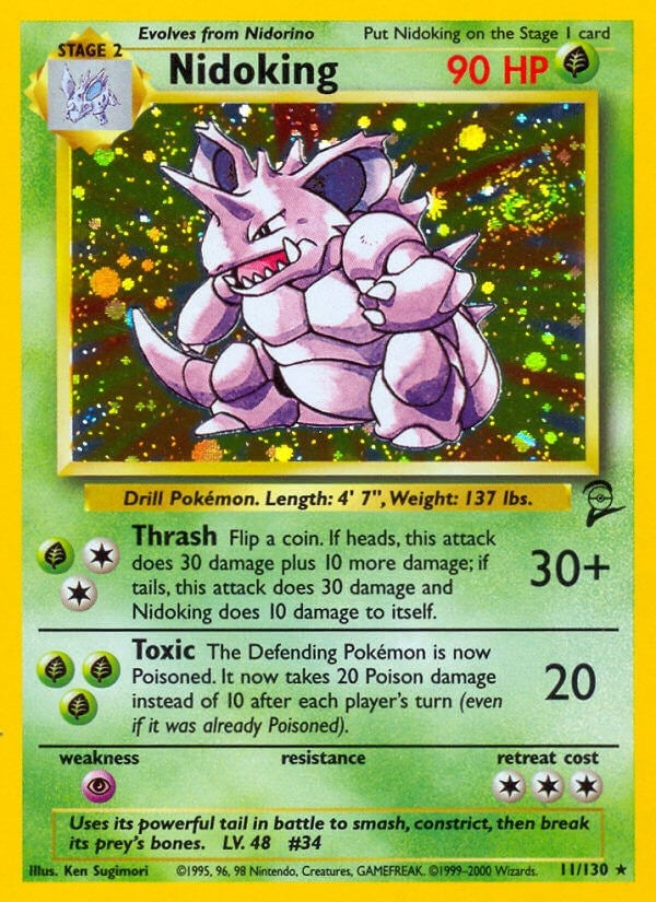 Image for Nidoking (011/130) [Base Set 2] - Pokemon
