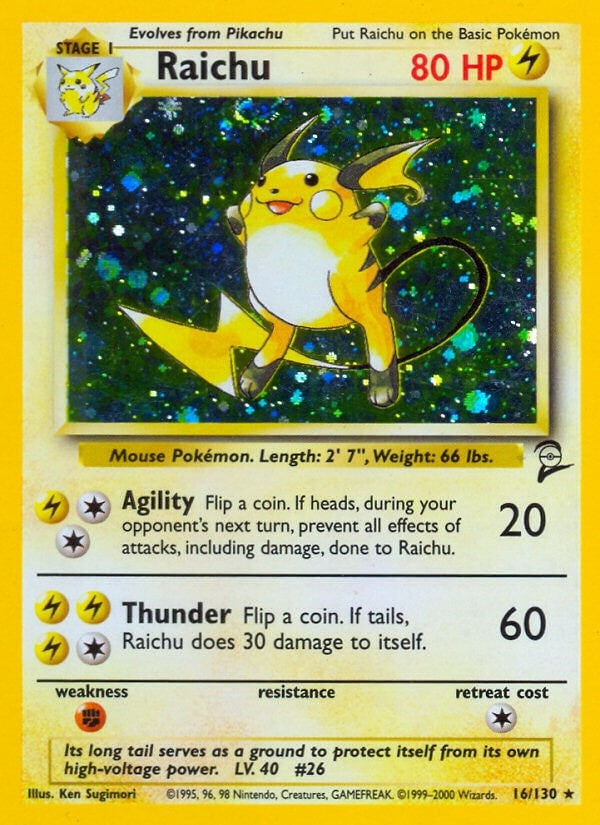 Image for Raichu (016/130) [Base Set 2] - Pokemon