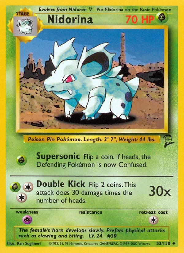 Image for Nidorina (053/130) [Base Set 2] - Pokemon