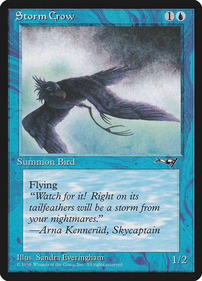 Image for Storm Crow (Flying Left) (55) [Alliances] - Magic: The Gathering