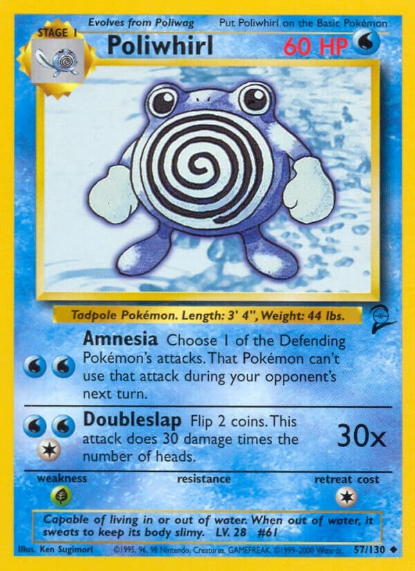 Image for Poliwhirl (057/130) [Base Set 2] - Pokemon