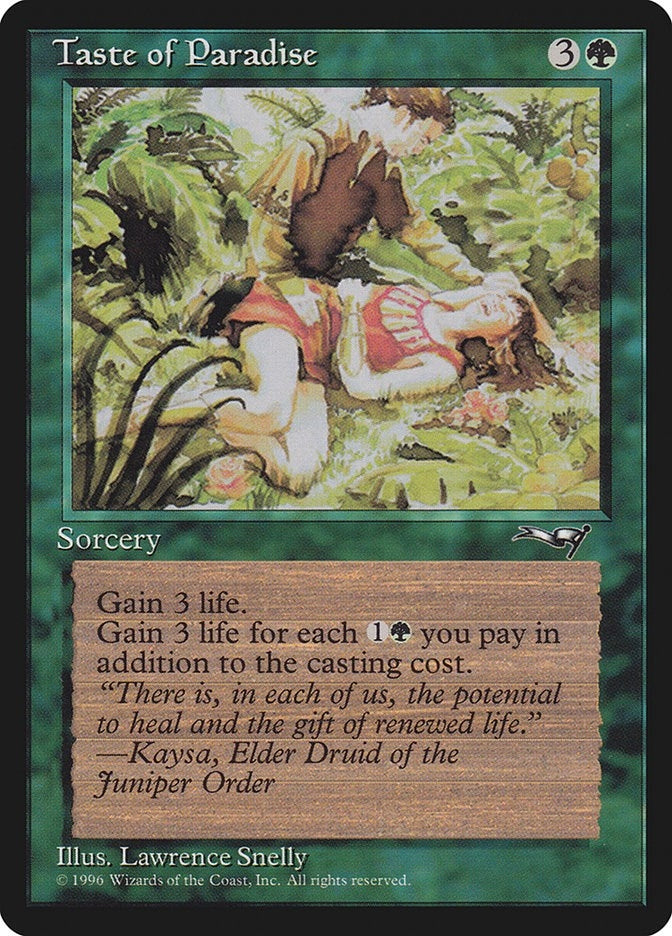 Image for Taste of Paradise (85) [Alliances] - Magic: The Gathering