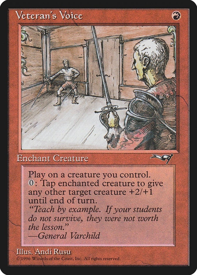Image for Veteran's Voice (124) [Alliances] - Magic: The Gathering