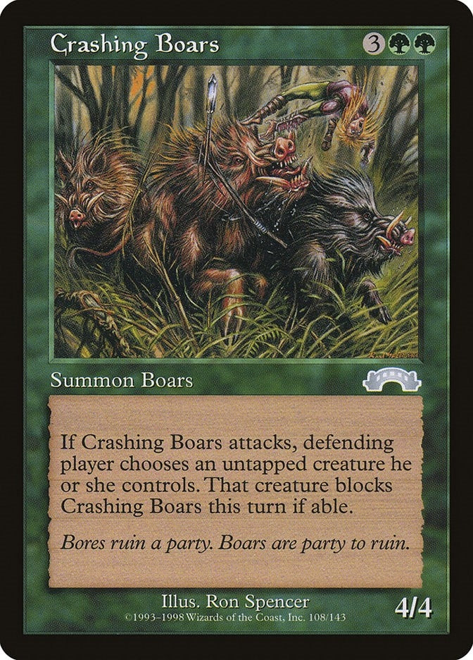 Image for Crashing Boars (108) [Exodus] - Magic: The Gathering