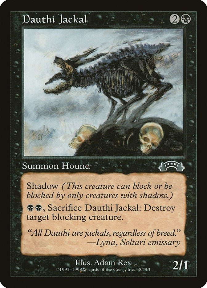Image for Dauthi Jackal (58) [Exodus] - Magic: The Gathering