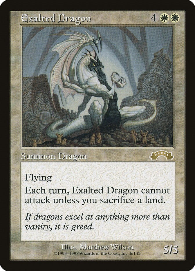 Image for Exalted Dragon (6) [Exodus] - Magic: The Gathering