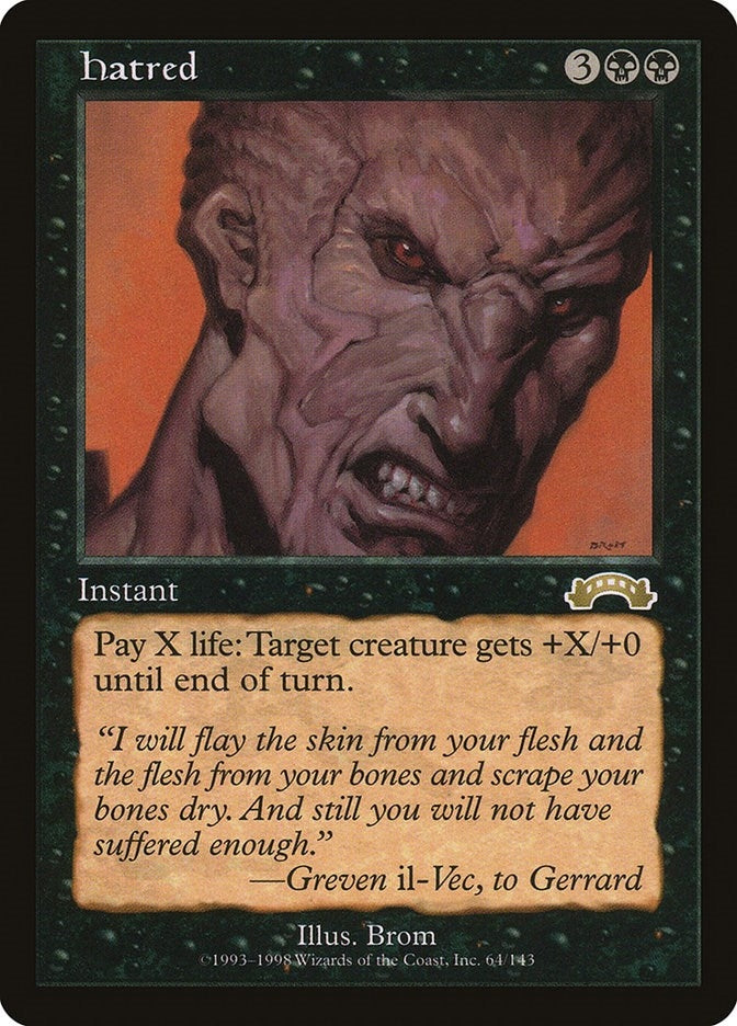 Image for Hatred (64) [Exodus] - Magic: The Gathering