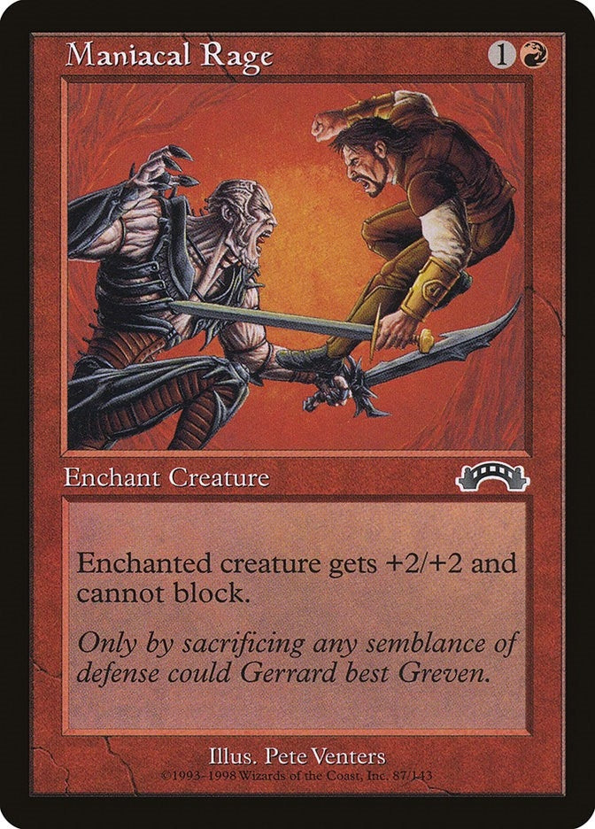 Image for Maniacal Rage (87) [Exodus] - Magic: The Gathering
