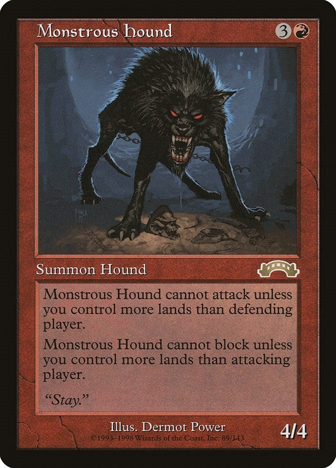 Image for Monstrous Hound (89) [Exodus] - Magic: The Gathering