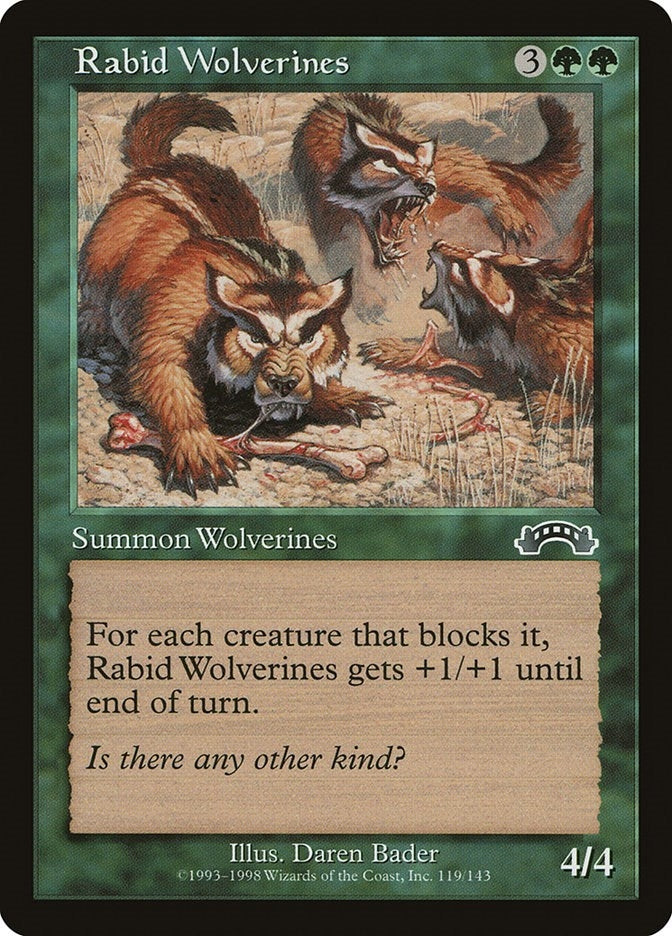 Image for Rabid Wolverines (119) [Exodus] - Magic: The Gathering