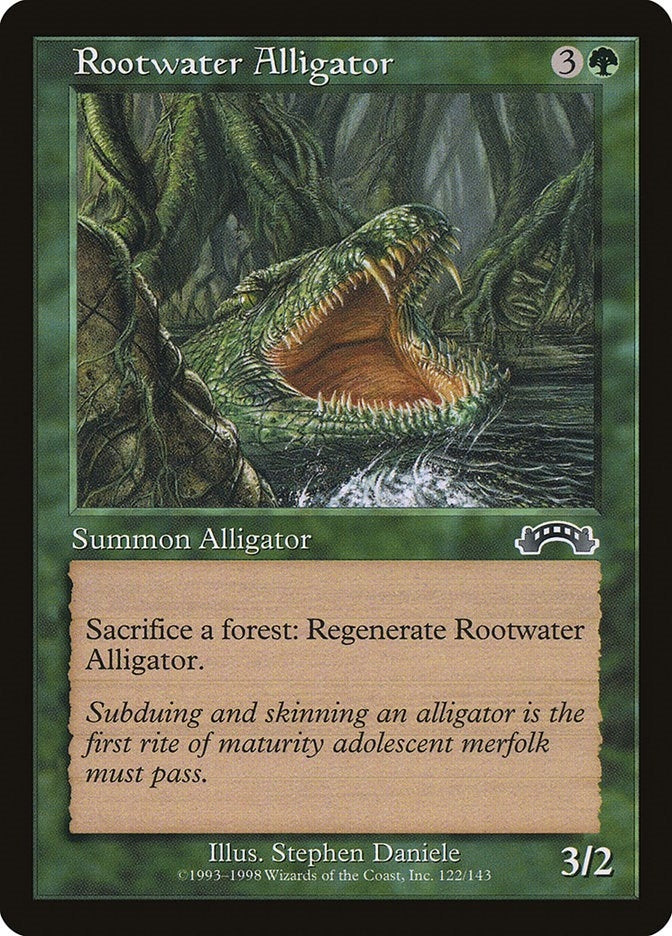 Image for Rootwater Alligator (122) [Exodus] - Magic: The Gathering