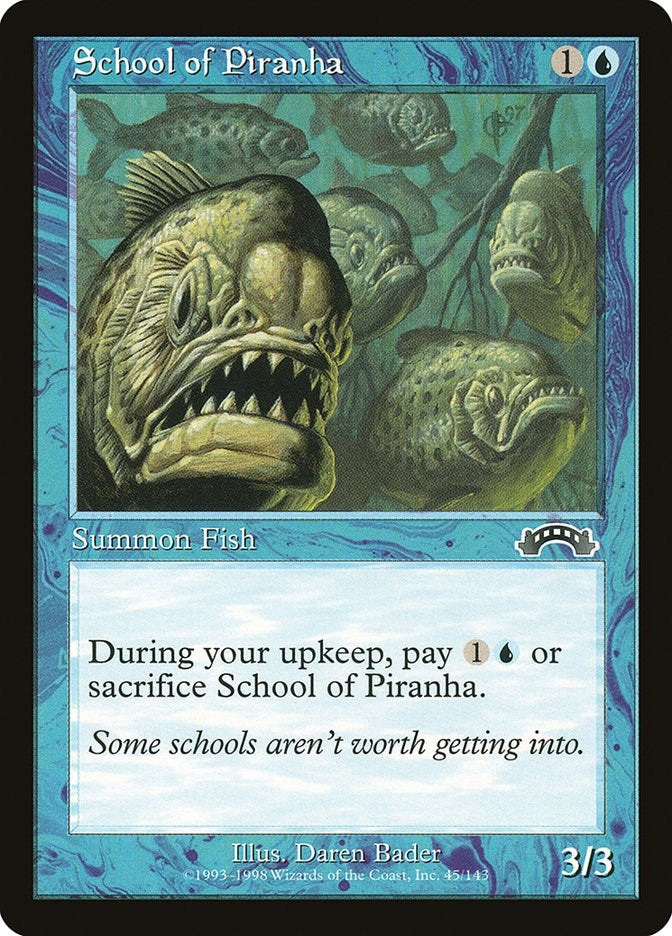 Image for School of Piranha (45) [Exodus] - Magic: The Gathering