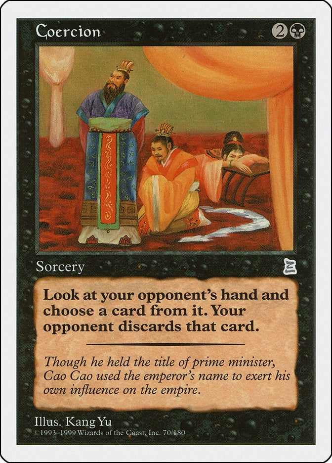 Image for Coercion (70) [Portal Three Kingdoms] - Magic: The Gathering
