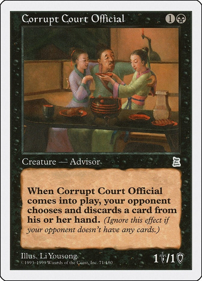 Image for Corrupt Court Official (71) [Portal Three Kingdoms] - Magic: The Gathering