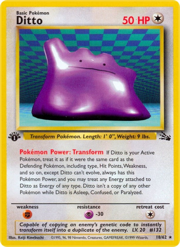 Image for Ditto (18) (18/62) [Fossil] - Pokemon