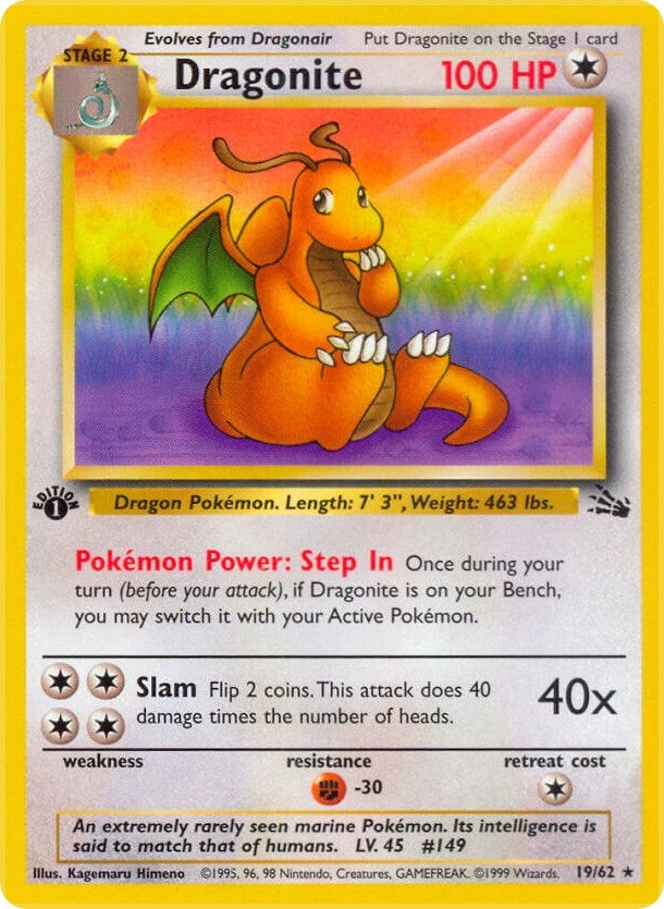 Image for Dragonite (19) (19/62) [Fossil] - Pokemon