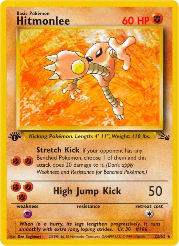Image for Hitmonlee (22) (22/62) [Fossil] - Pokemon