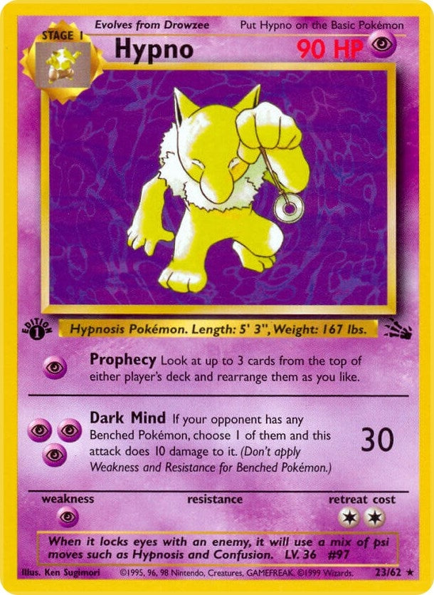 Image for Hypno (23) (23/62) [Fossil] - Pokemon