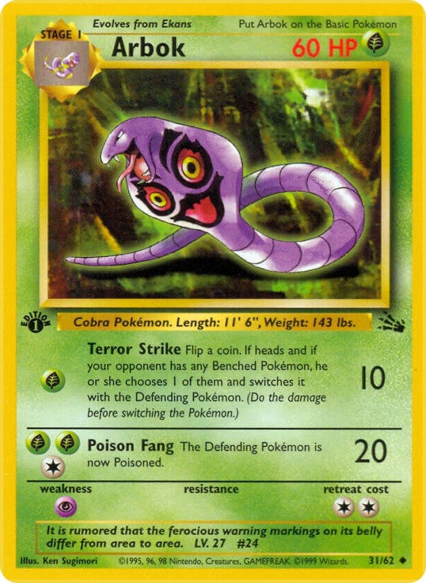 Image for Arbok (31/62) [Fossil] - Pokemon