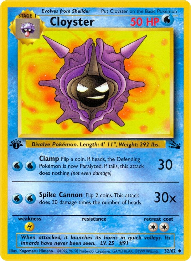 Image for Cloyster (32/62) [Fossil] - Pokemon
