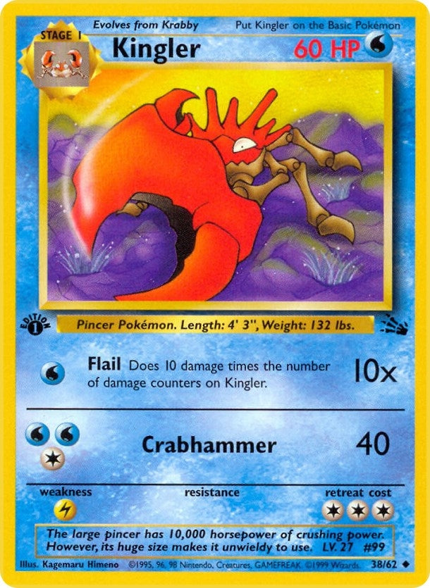 Image for Kingler (38/62) [Fossil] - Pokemon