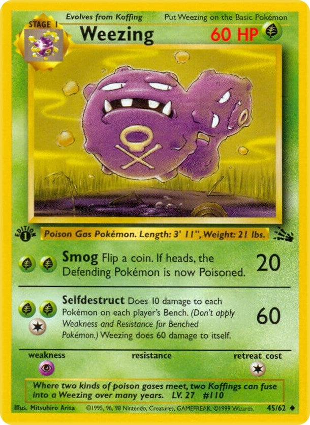 Image for Weezing (45/62) [Fossil] - Pokemon