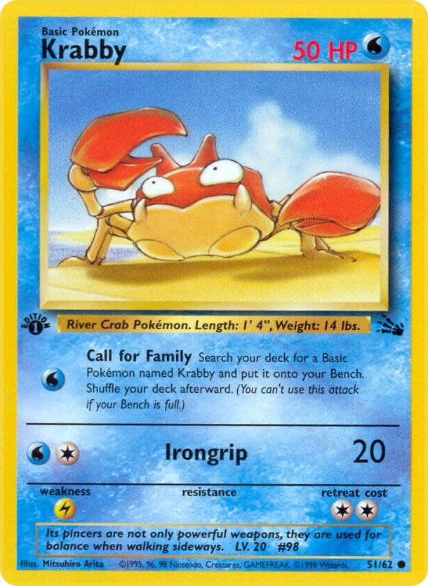 Image for Krabby (51/62) [Fossil] - Pokemon
