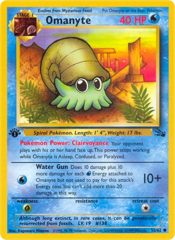 Image for Omanyte (52/62) [Fossil] - Pokemon