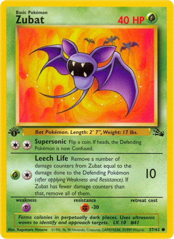 Image for Zubat (57/62) [Fossil] - Pokemon