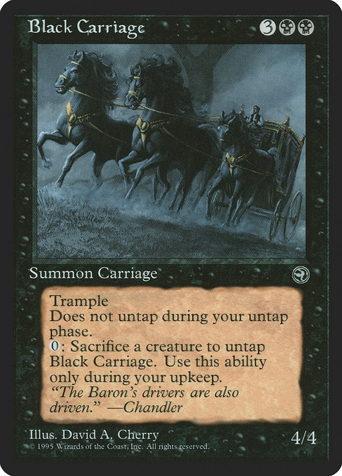 Image for Black Carriage [Homelands] - Magic: The Gathering
