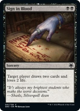 Image for Sign in Blood (61) [Magic Game Night: Free-For-All] - Magic: The Gathering