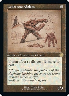 Image for Lodestone Golem (Schematic) (92) [The Brothers' War: Retro Frame Artifacts] - Magic: The Gathering