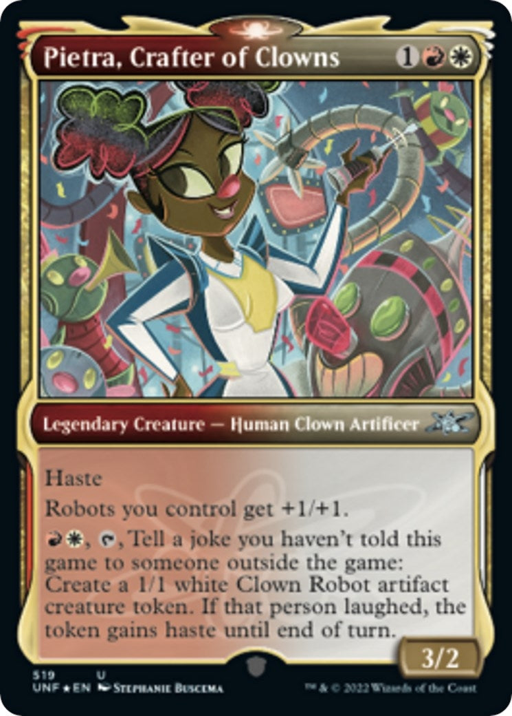 Image for Pietra, Crafter of Clowns (Showcase) (Galaxy Foil) (519) [Unfinity] - Magic: The Gathering