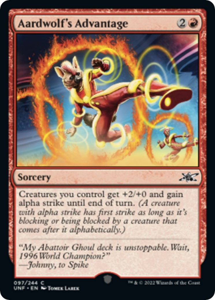 Image for Aardwolf's Advantage (97) [Unfinity] - Magic: The Gathering