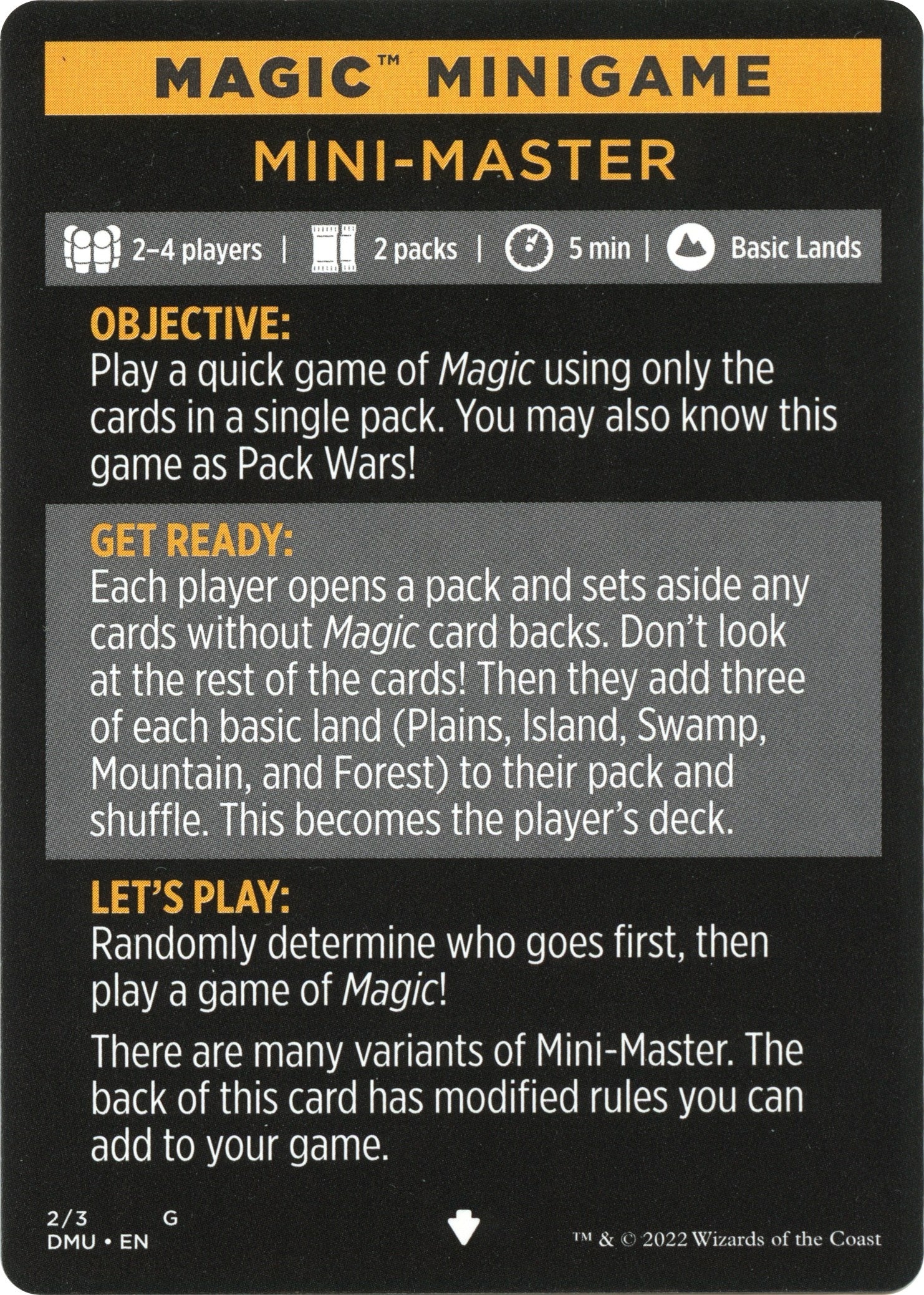 Image for Magic Minigame: Mini-Master (2) [Dominaria United] - Magic: The Gathering