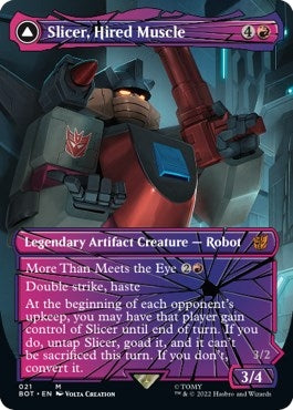 Image for Slicer, Hired Muscle (Shattered Glass) (21) [Universes Beyond: Transformers] - Magic: The Gathering
