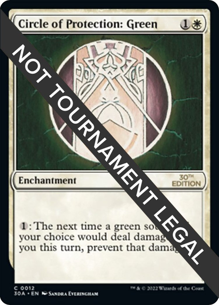 Image for Circle of Protection: Green (12) [30th Anniversary Edition] - Magic: The Gathering