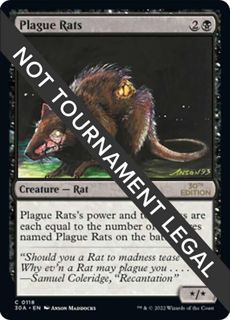 Image for Plague Rats (118) [30th Anniversary Edition] - Magic: The Gathering