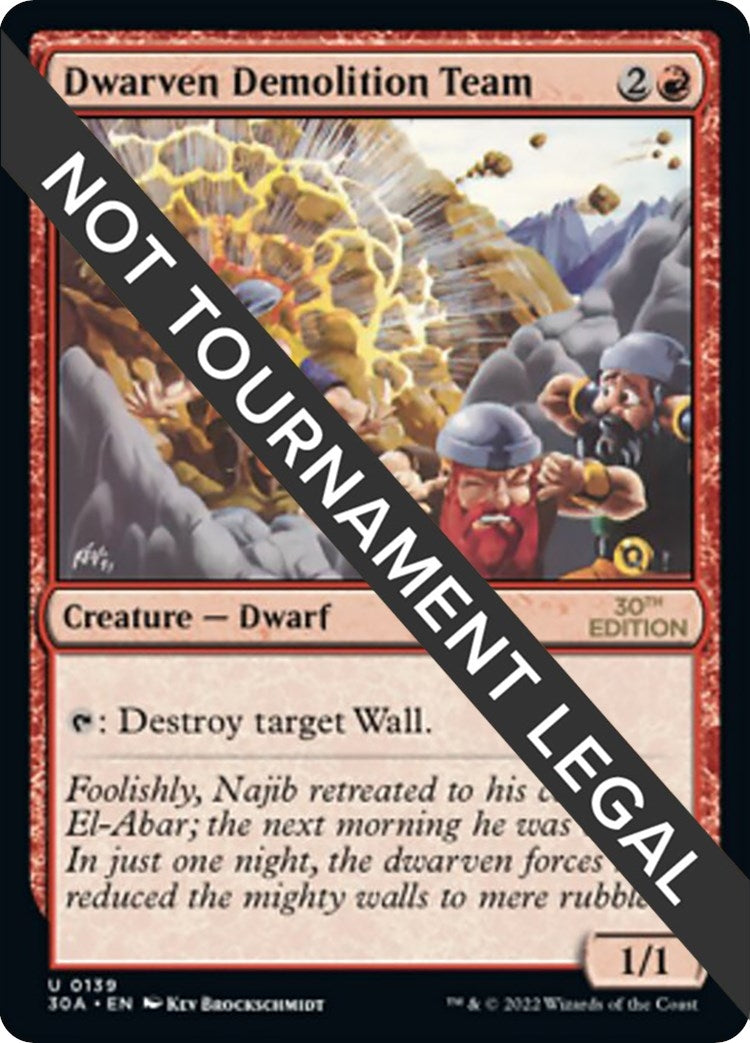 Image for Dwarven Demolition Team (139) [30th Anniversary Edition] - Magic: The Gathering