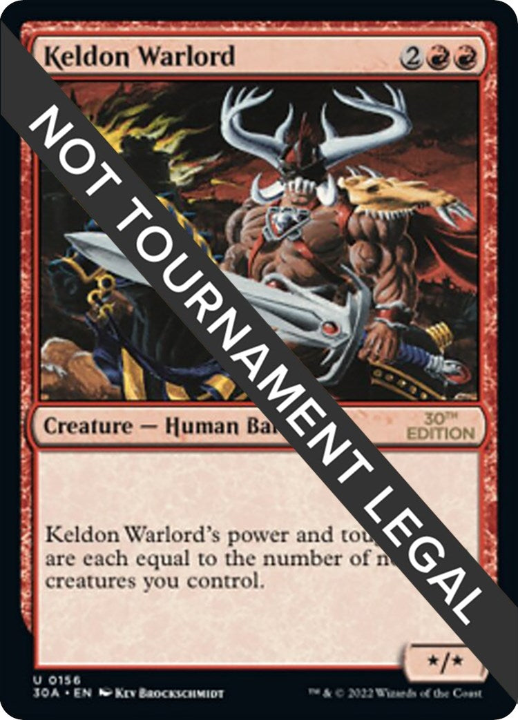 Image for Keldon Warlord (156) [30th Anniversary Edition] - Magic: The Gathering