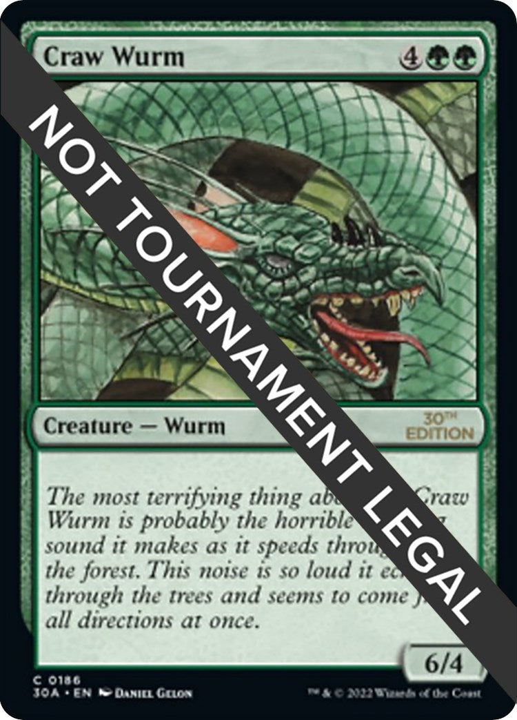 Image for Craw Wurm (186) [30th Anniversary Edition] - Magic: The Gathering