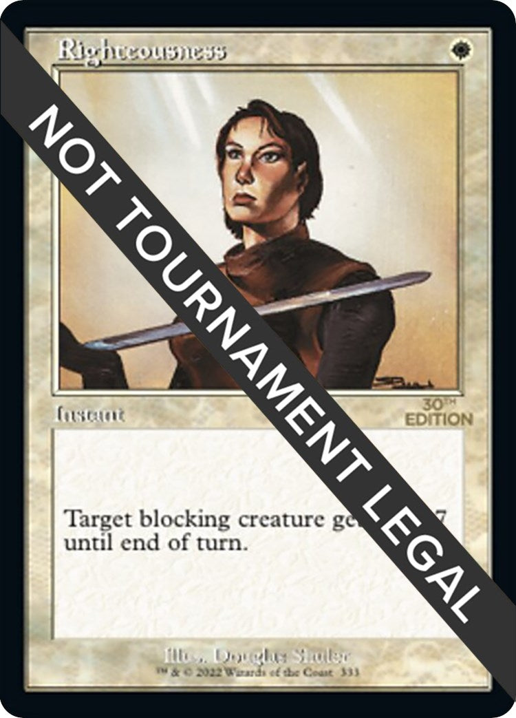 Image for Righteousness (Retro Frame) (333) [30th Anniversary Edition] - Magic: The Gathering