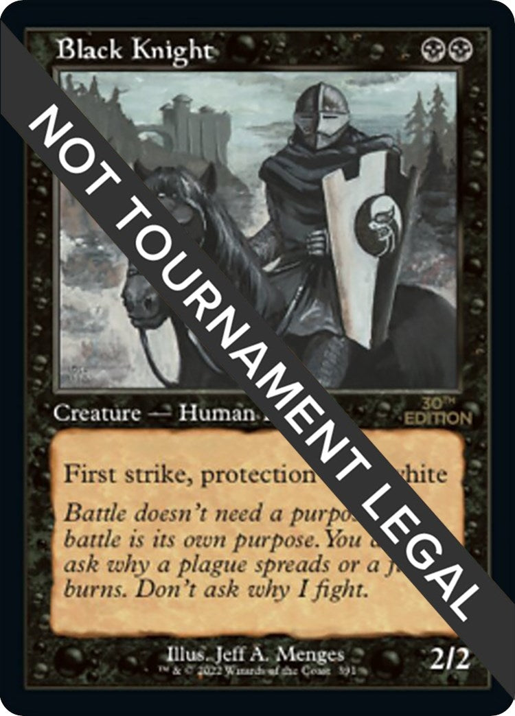 Image for Black Knight (Retro Frame) (391) [30th Anniversary Edition] - Magic: The Gathering