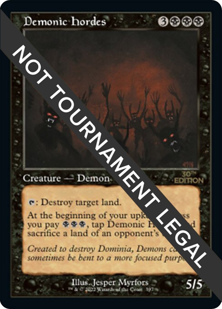 Image for Demonic Hordes (Retro Frame) (397) [30th Anniversary Edition] - Magic: The Gathering