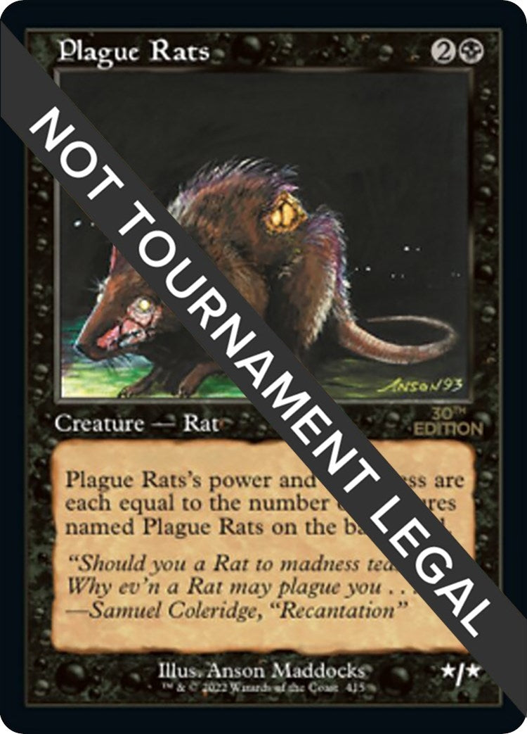 Image for Plague Rats (Retro Frame) (415) [30th Anniversary Edition] - Magic: The Gathering