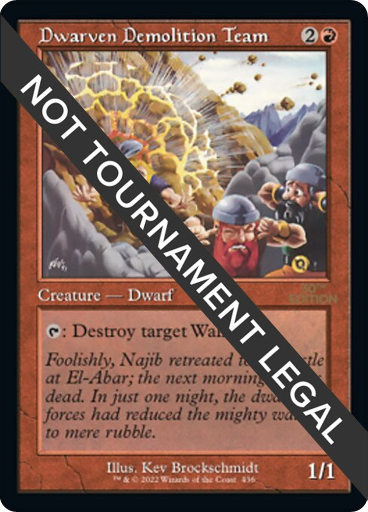 Image for Dwarven Demolition Team (Retro Frame) (436) [30th Anniversary Edition] - Magic: The Gathering