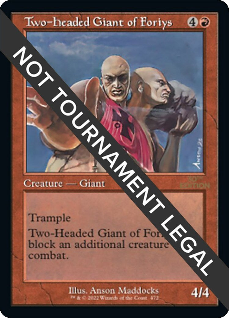 Image for Two-Headed Giant of Foriys (Retro Frame) (472) [30th Anniversary Edition] - Magic: The Gathering