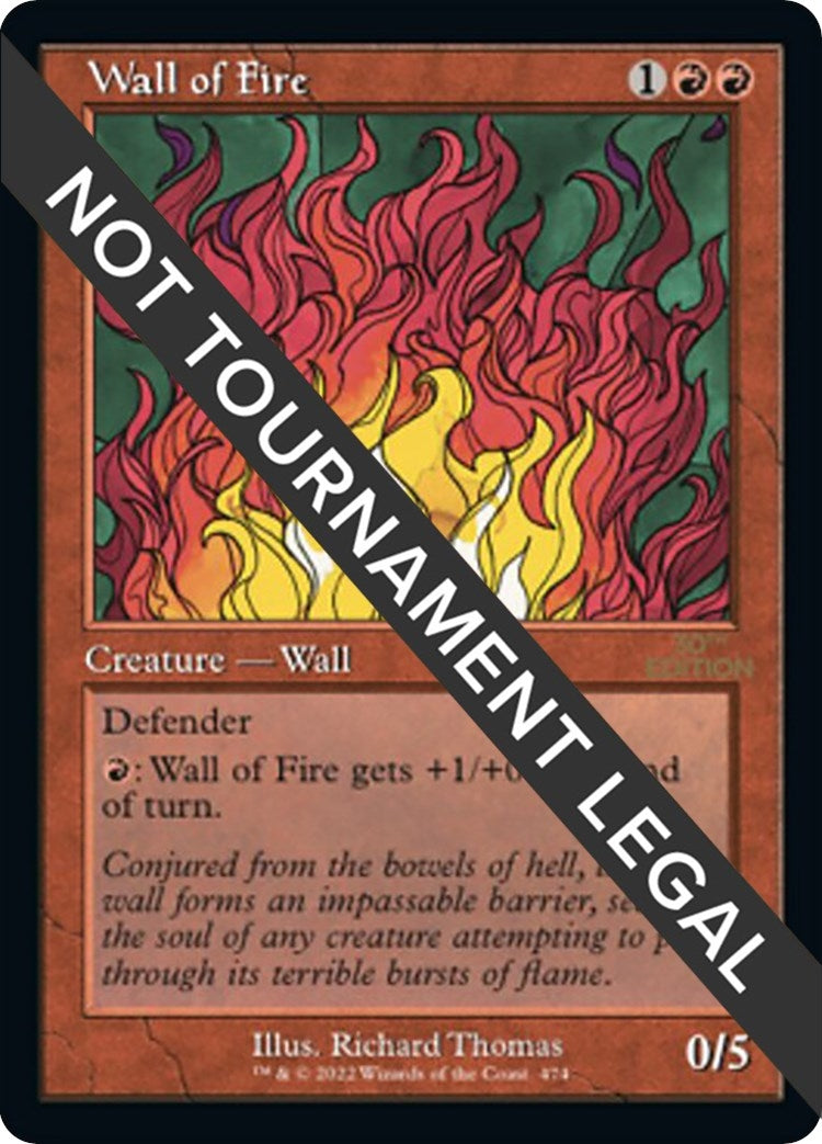 Image for Wall of Fire (Retro Frame) (474) [30th Anniversary Edition] - Magic: The Gathering