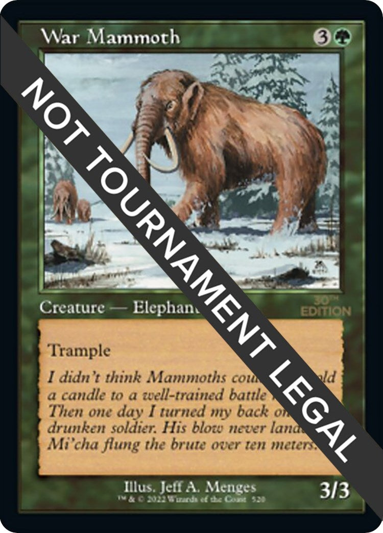 Image for War Mammoth (Retro Frame) (520) [30th Anniversary Edition] - Magic: The Gathering